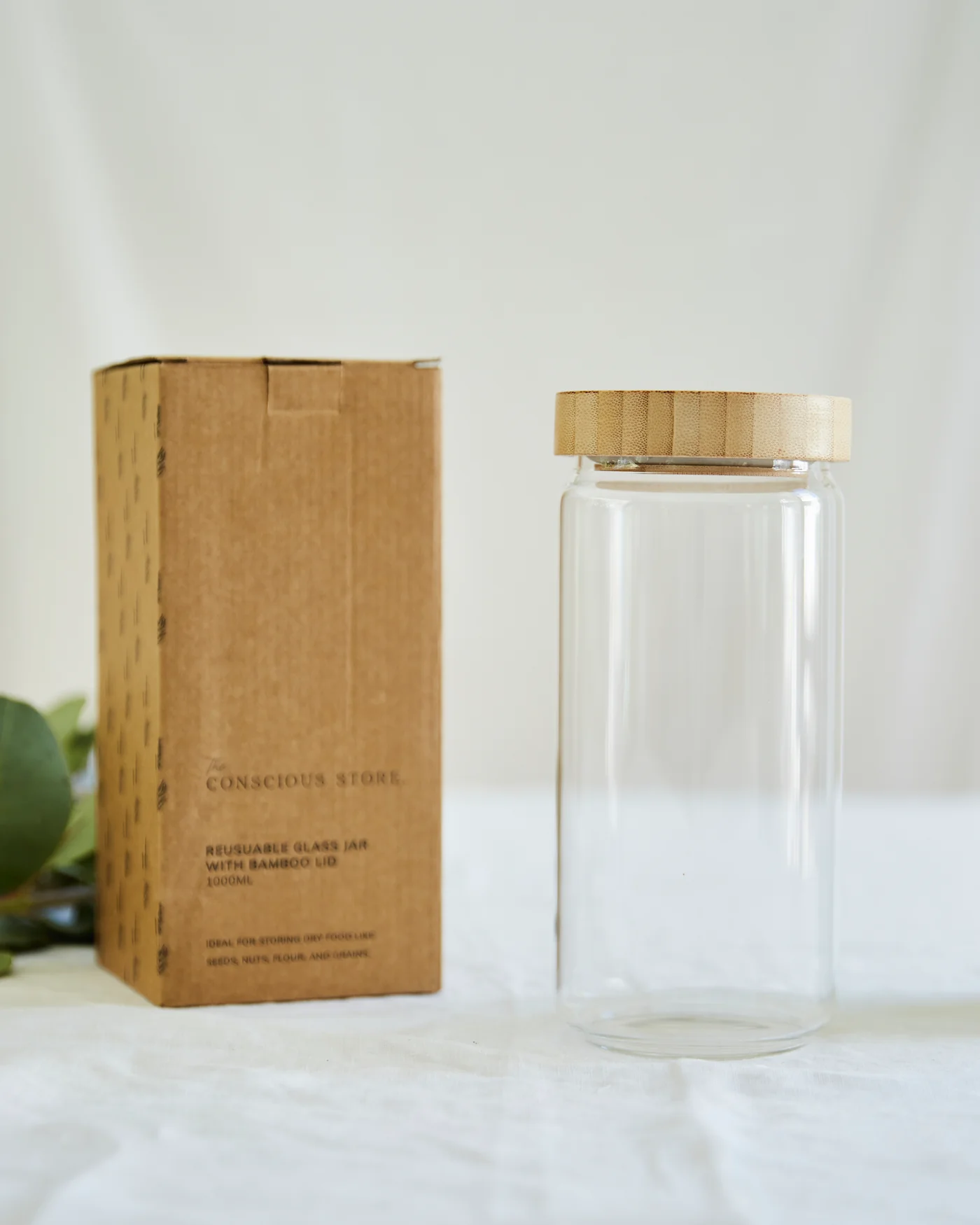The Conscious Store - Glass Jars with Bamboo Lid