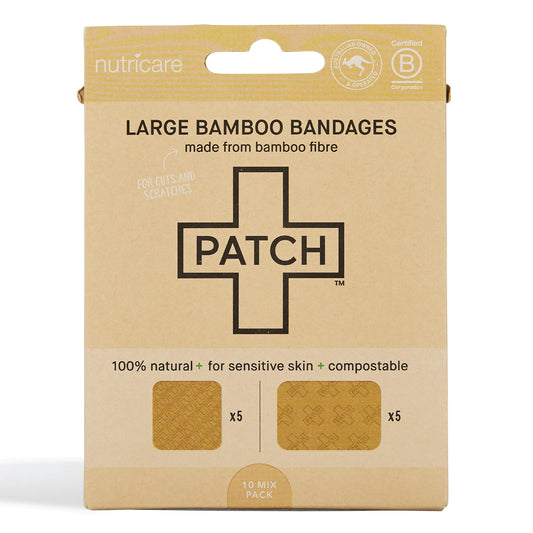 Patch - Large Mixed Natural Bamboo Bandages - 10pk