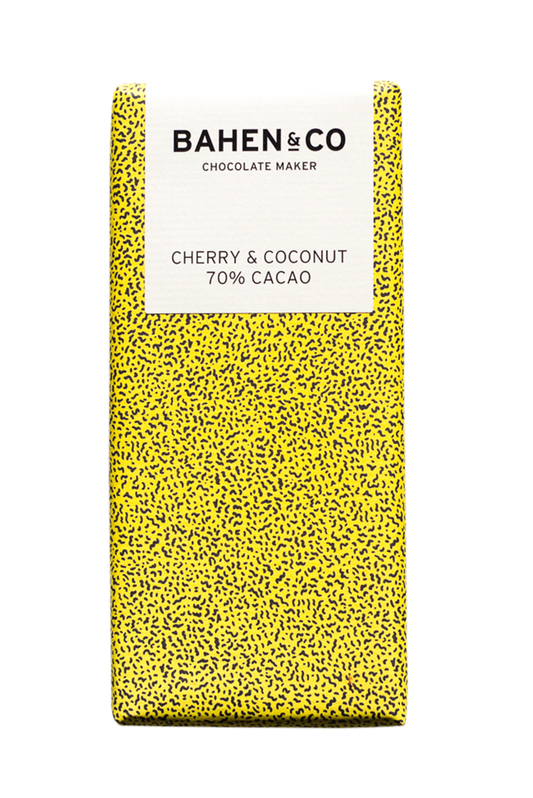 Bahen & Co - Cherry and Coconut chocolate bar