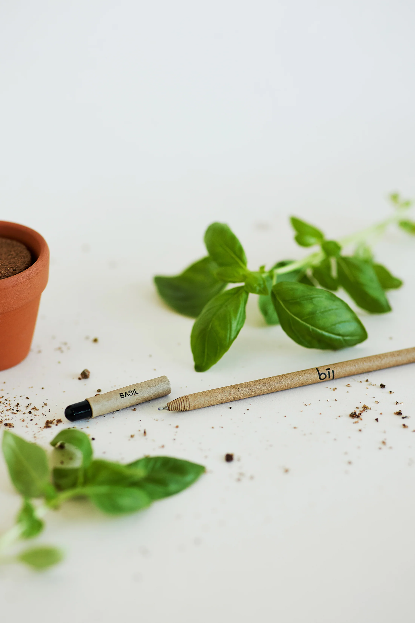 Left-Handesign | Plantable  BĪJ Pen, Basil Black Tip