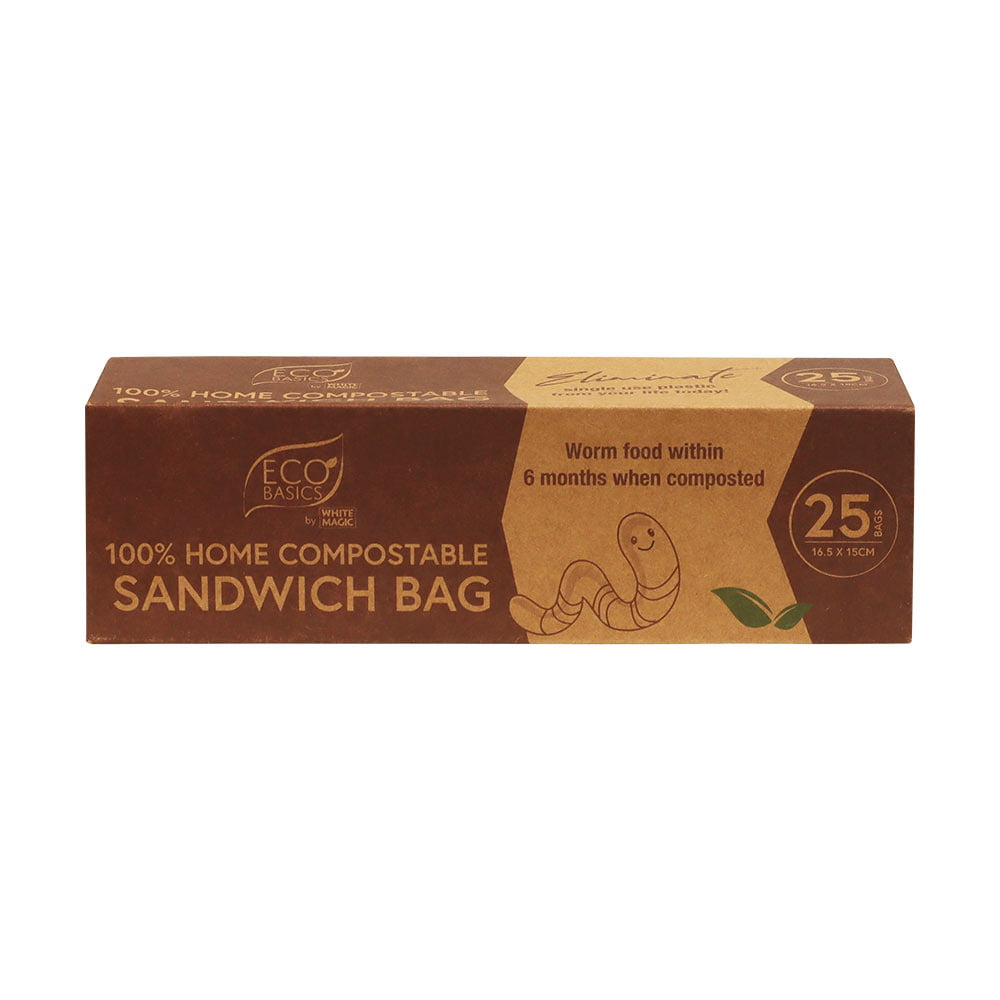 Eco Basics - 100% Home Compostable Sandwich Bags 25pcs