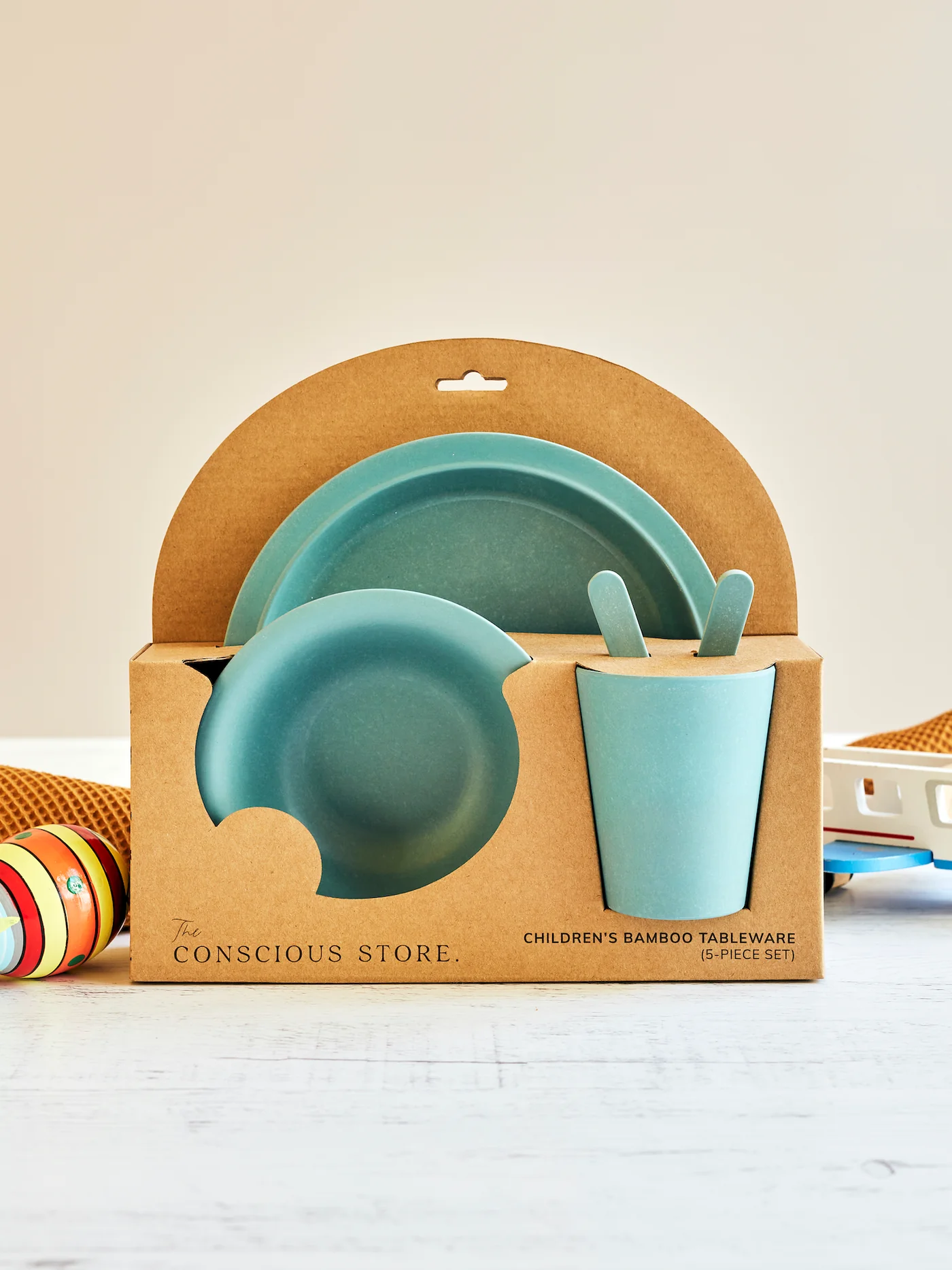 The Conscious Store - Children's 5 Pieces Bamboo Tableware set