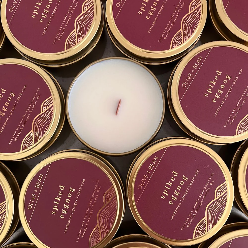 Olive & Bean - Spiked Eggnog Christmas Candle