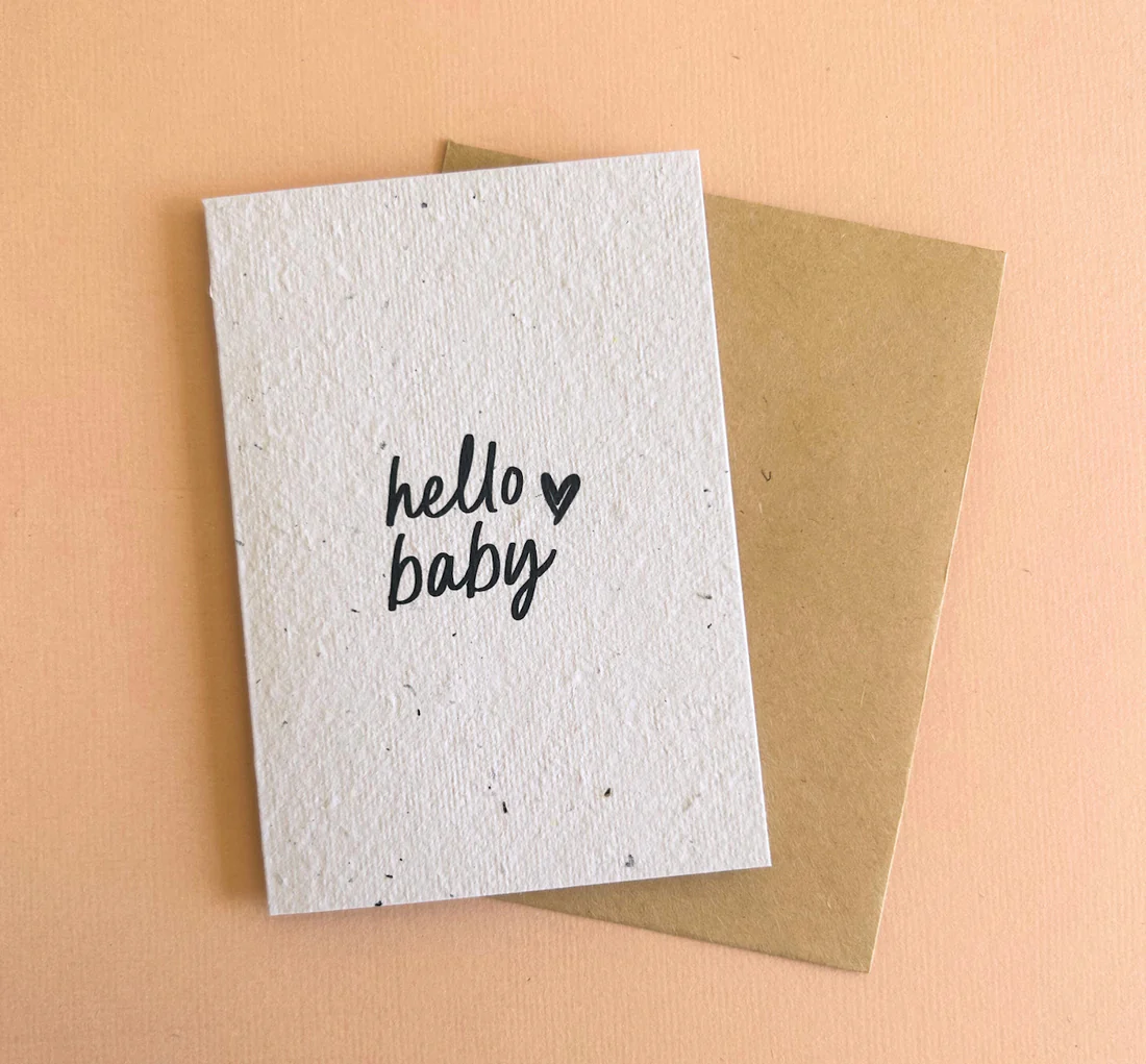 Hello Petal - Hello baby Plantable Card