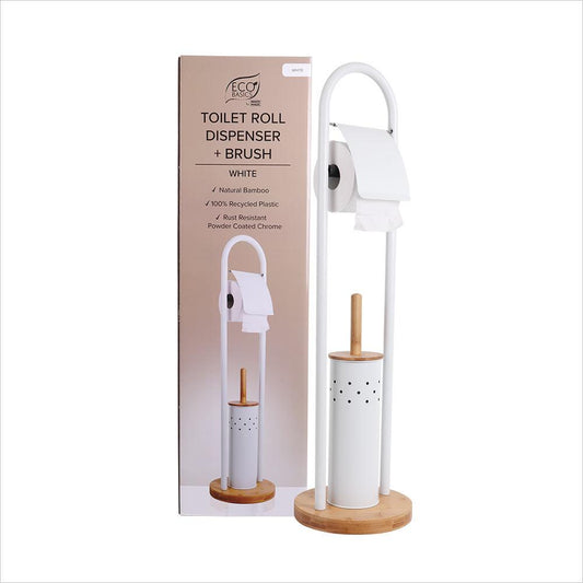 Eco Basics - Toilet Roll Dispenser and Brush