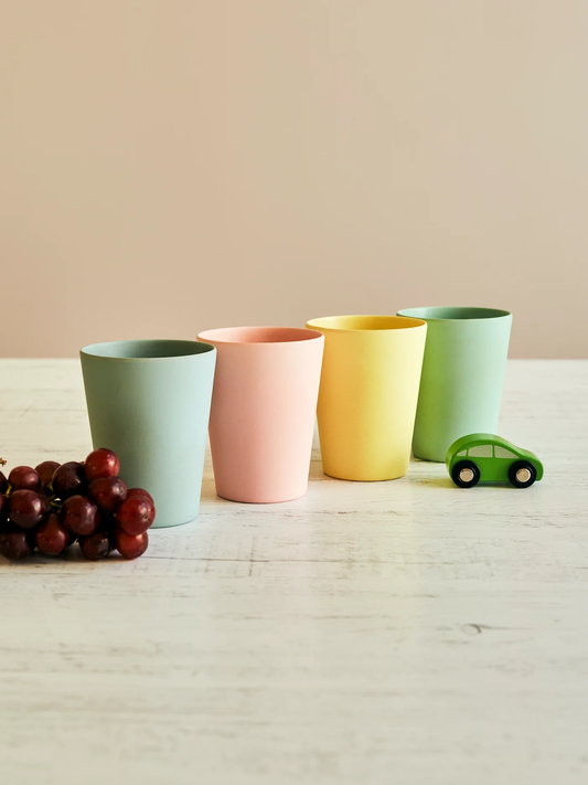 The Conscious Store - Children's Bamboo Cups (Set of 4 colours)