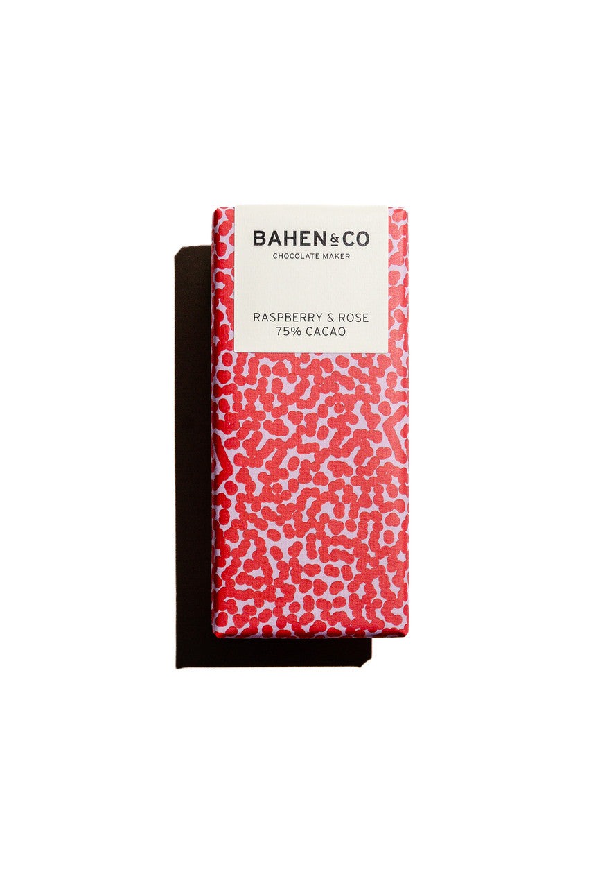 Bahen & Co - Raspberry and Rose chocolate bar