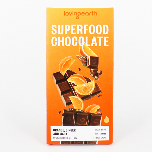 Loving Earth - Orange & Ginger Superfood Chocolate