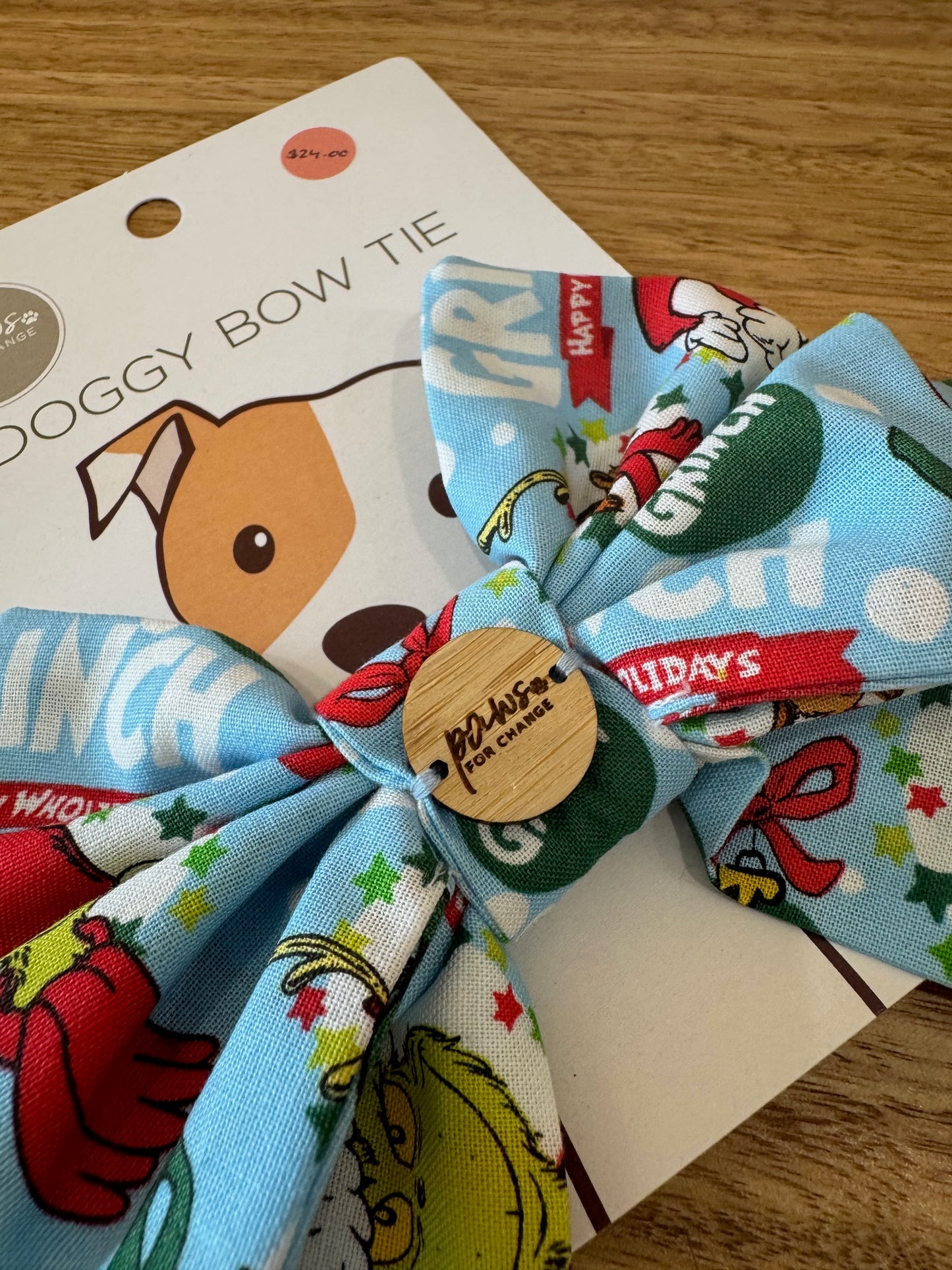 Paws for Change - Doggy Bowties Blue Grinch