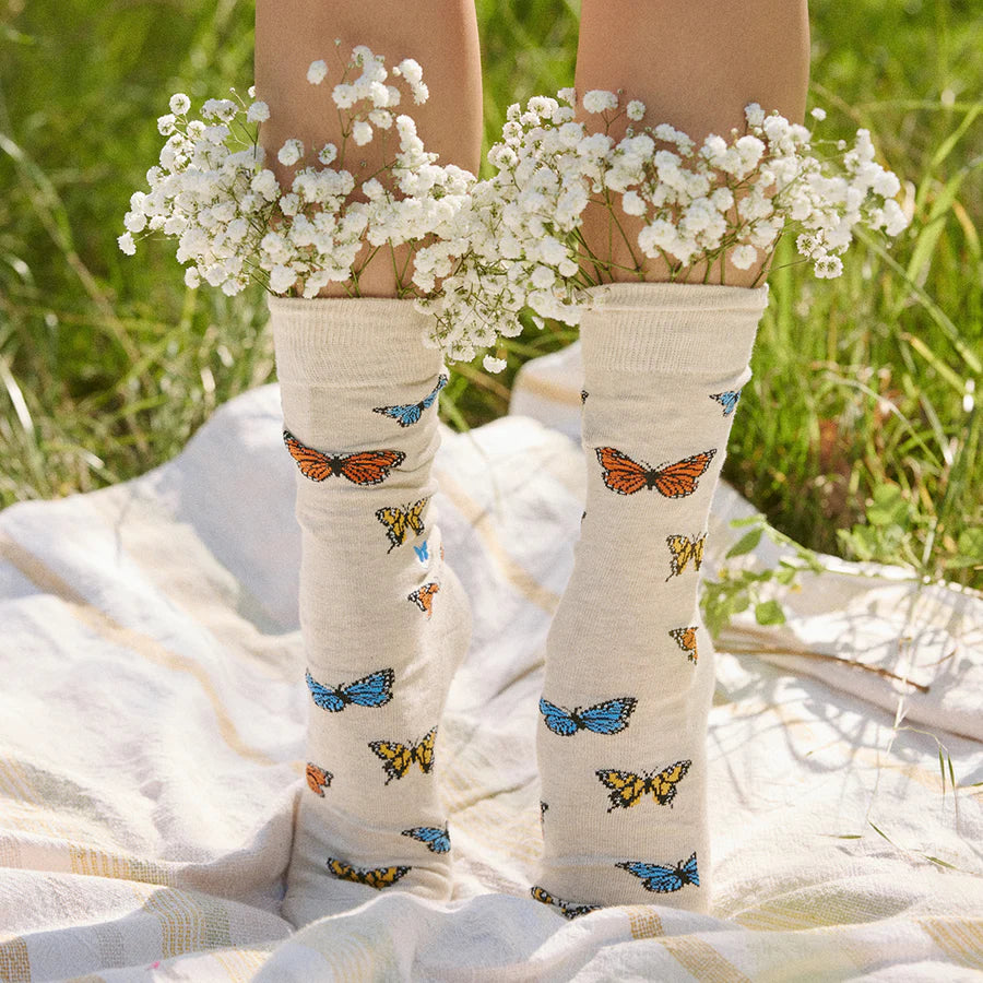 Conscious Step - Pair: Socks that protect Butterflies