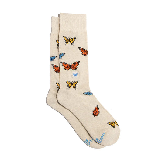 Conscious Step - Pair: Socks that protect Butterflies