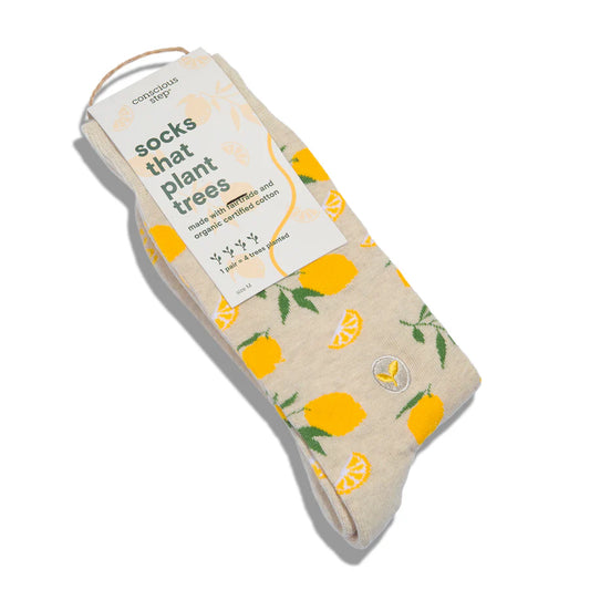 Conscious Step - Pair: Socks that plant trees (lemons)