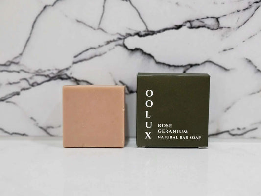 OOLUX - Olive Oil Natural Guest Bar Soap (Rose Geranium)