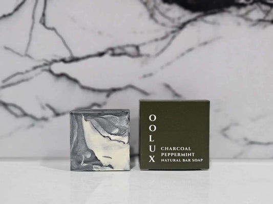 OOLUX - Olive Oil Natural Guest Bar Soap (Peppermint Charcoal)