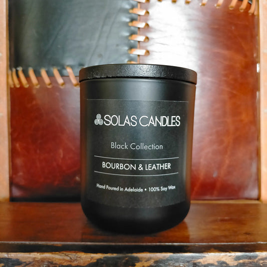 Solas Candles - Black Label Collection, Bourbon and Leather