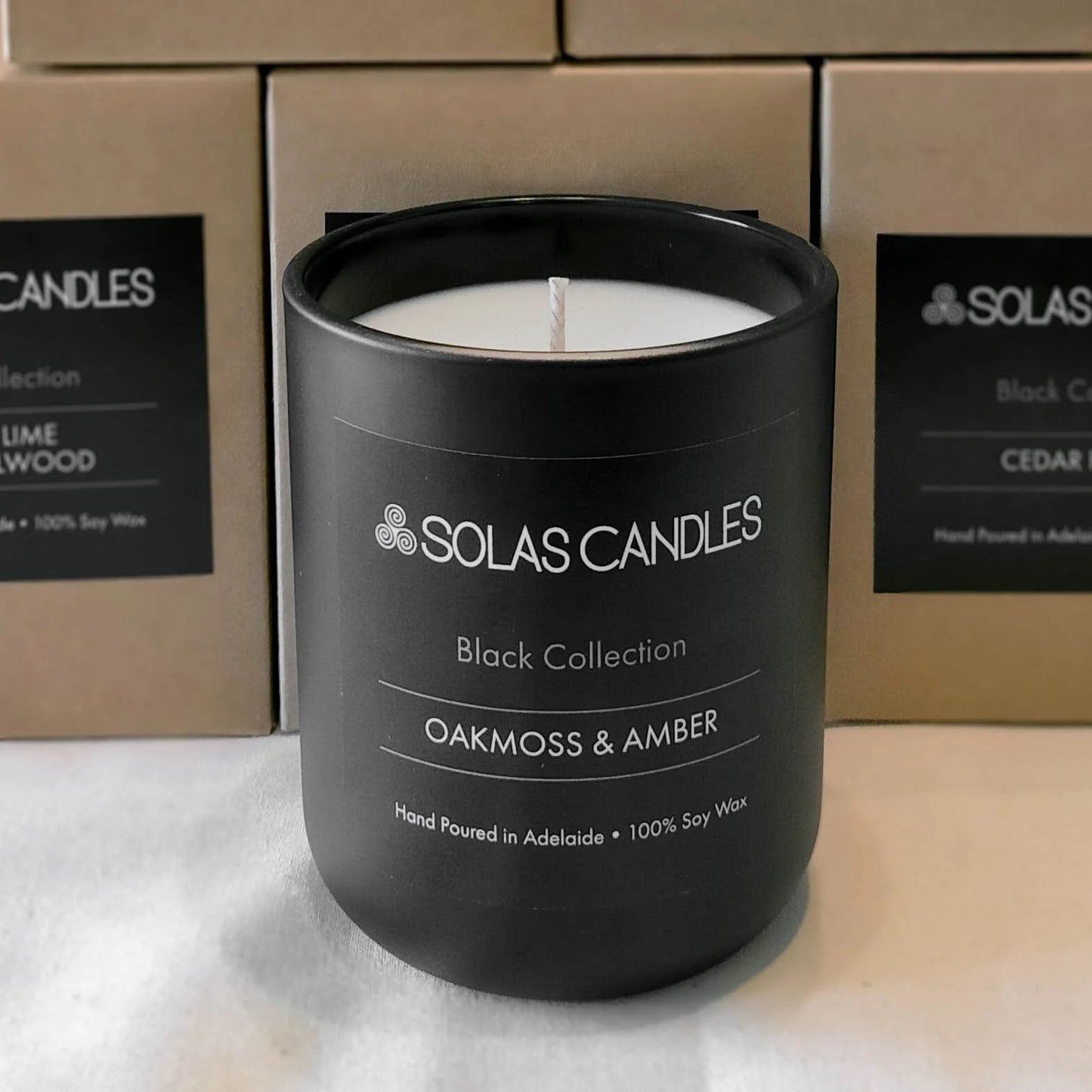 Solas Candles - Black Label Collection, Oakmoss & Amber